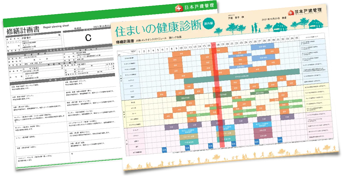 修繕計画書と住まいの健康診断メンテナンススケジュール