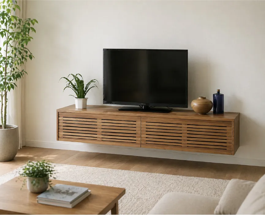 テレビ台に収納されたゲーム機